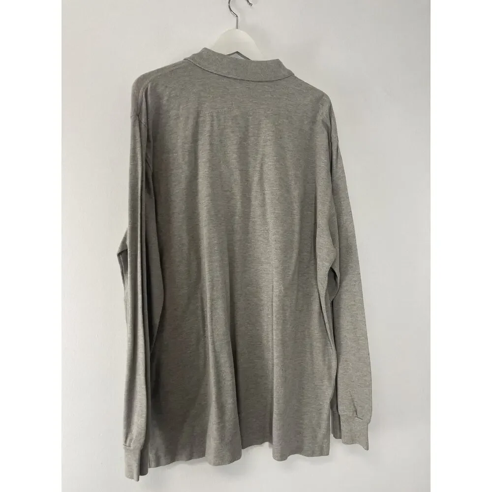 Polo Ralph Lauren Shirt Mens 2XL Polo Gray Long Sleeve Classic N28